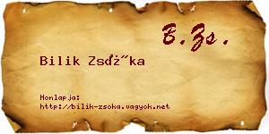 Bilik Zsóka névjegykártya
